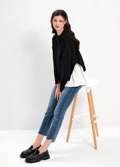 Insider Crop Step Fray Maternity Slim Jeans, , hi-res