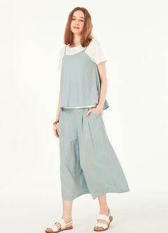 Drapey Maternity Wide Leg Pants, Blue Grey, hi-res