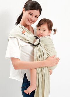 Solid Linen Baby Ring Sling, Khaki, hi-res