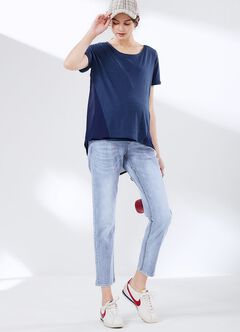 Slim Boyfriend Maternity Jeans, , hi-res