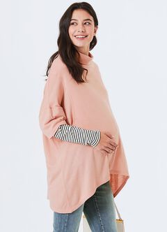 2 in 1 Maternity & Nursing Loose Top, , hi-res