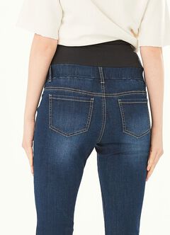 Maternity Stretch Skinny Jeans, Navy, hi-res