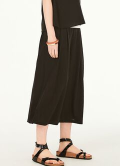 Drapey Maternity Wide Leg Pants, Black, hi-res