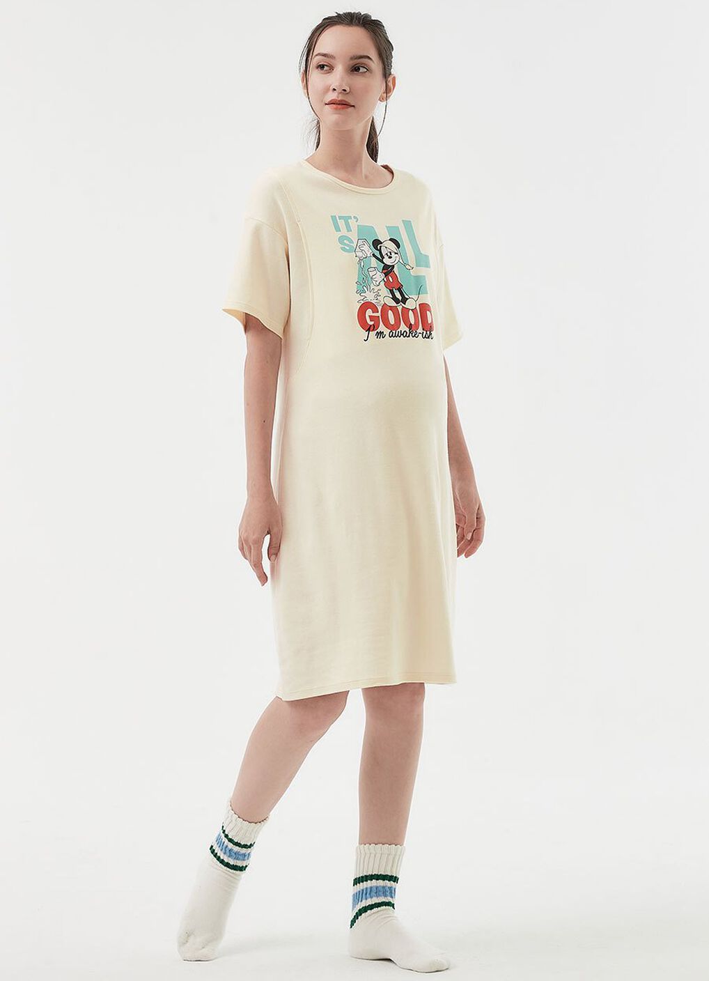 Disney Morning Mickey Maternity & Nursing Pyjama Dress, , hi-res image number 2