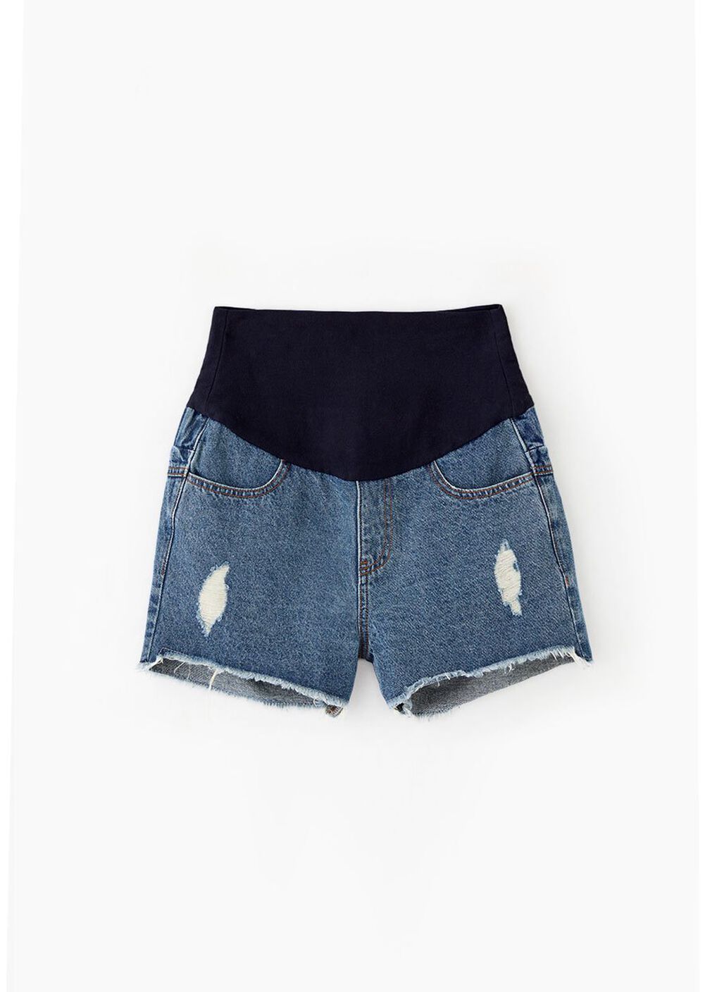 Raw Hem Maternity Denim Shorts, , hi-res image number 6