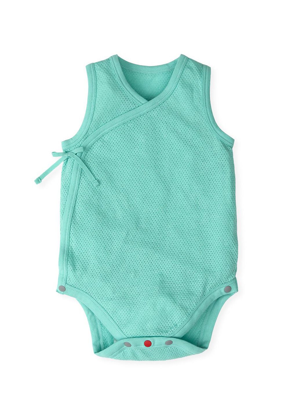 Newborn Cotton Mesh Sleeveless Bodysuit 2 Pack, Sage Green, hi-res image number 2