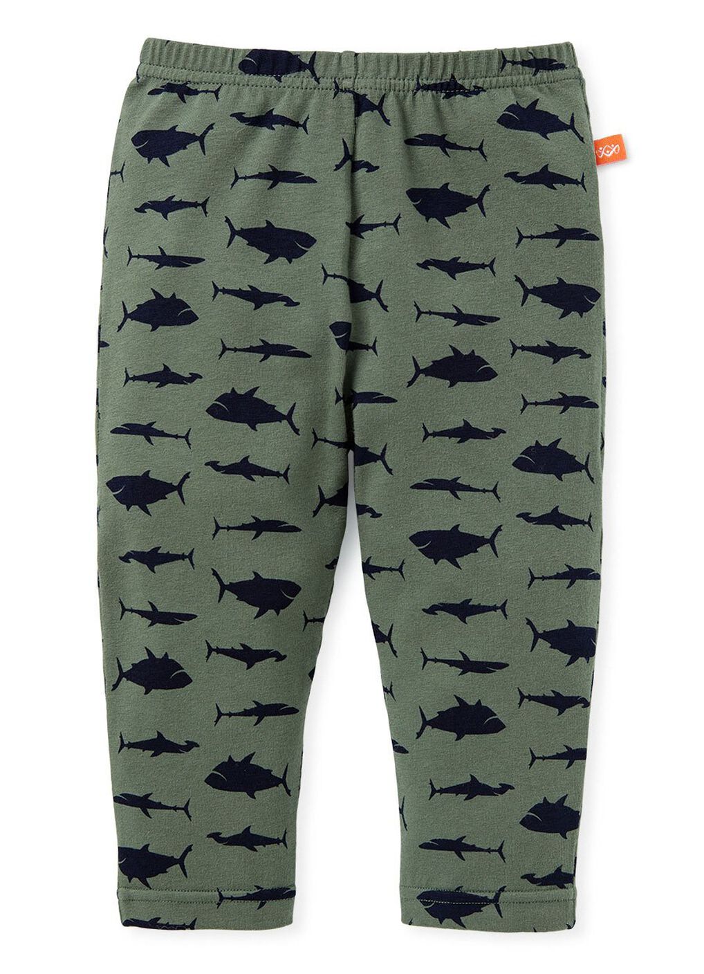 Baby Cotton Full-length Leggings, Olive, hi-res image number 0