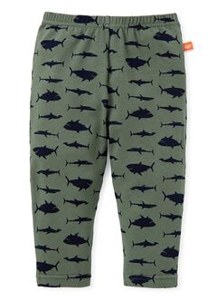 Baby Cotton Full-length Leggings, Olive, hi-res