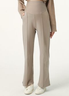 Relaxed Maternity Slim Pants, Khaki, hi-res