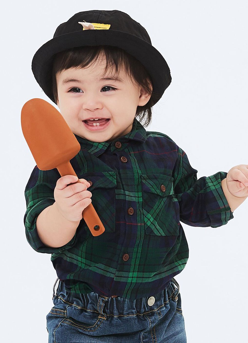 Baby Classic Plaid Shirt, Green, hi-res image number 1