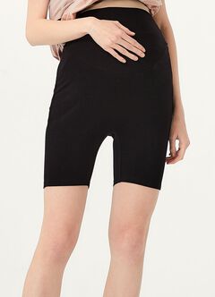 Ultra-Stretch Maternity Biker Shorts, Black, hi-res
