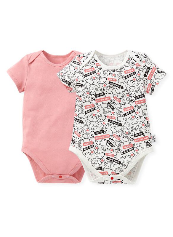 Label Peppa Pig Baby Cotton S/S Bodysuit 2 Pcs Pack