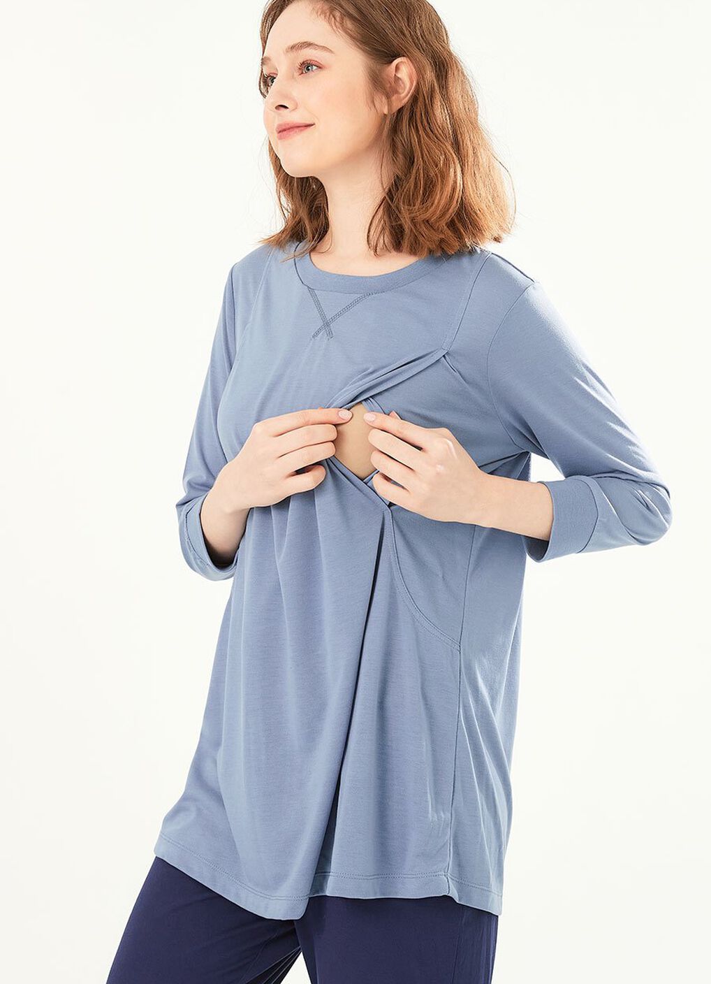 Sweet Dreams Maternity & Nursing Pyjama Set, Periwinkle, hi-res image number 1