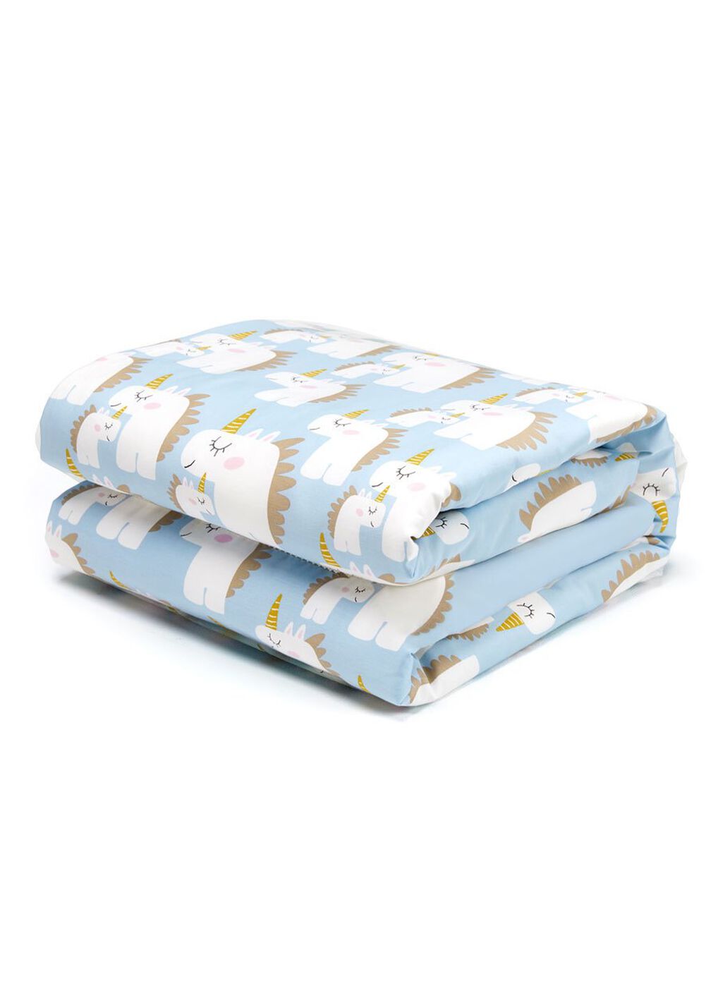 Optimum Temp. Antibacterial All Seasons Single Quilt Set Unicorn, Blue Grey, hi-res image number 0