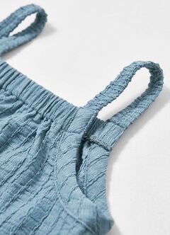 Spaghetti Strap Baby Bib Shorts, Blue, hi-res