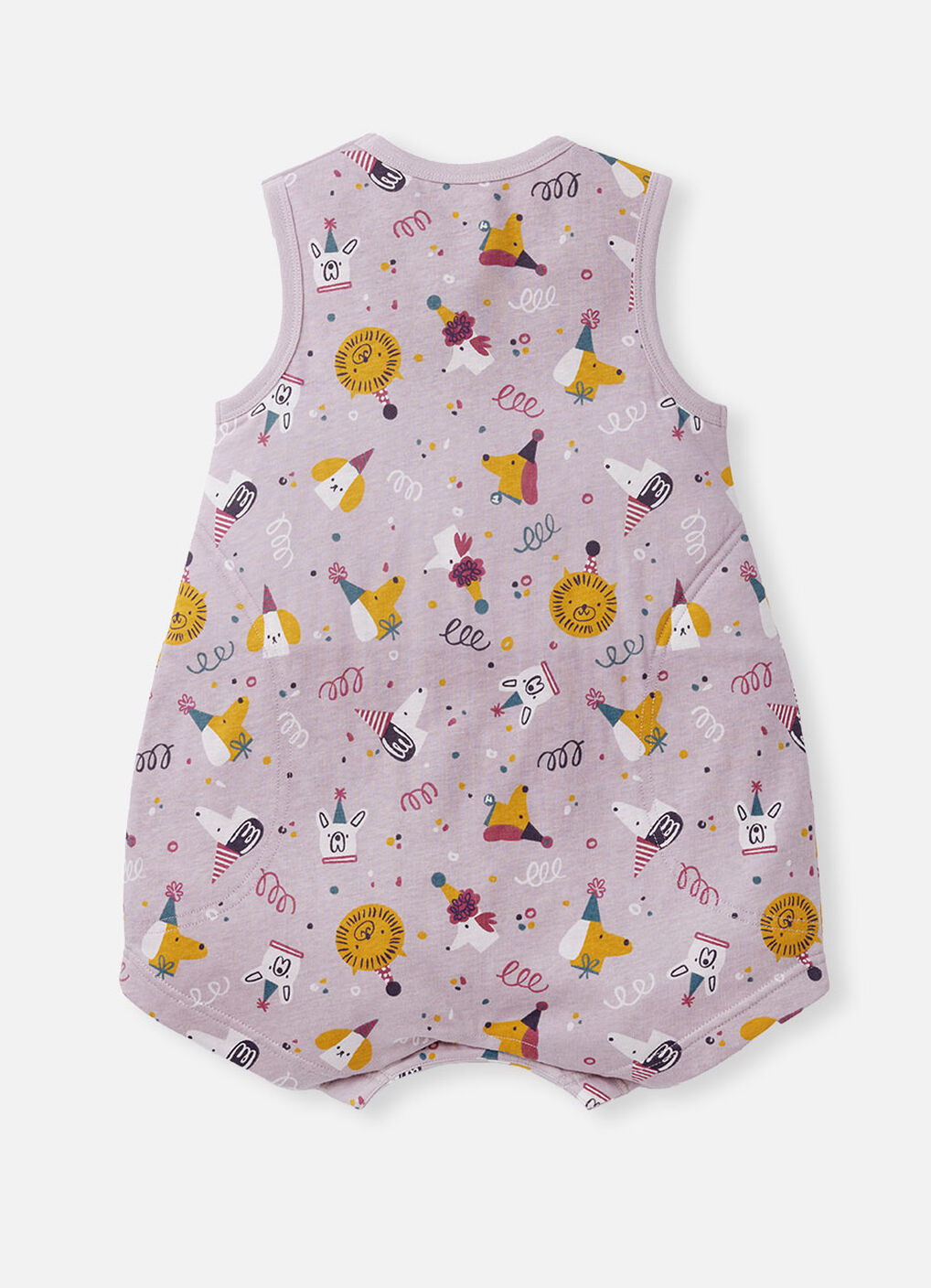 Lightweight Optimum Temp. Sleep Suit-Doggie Party, Purple, hi-res image number 1