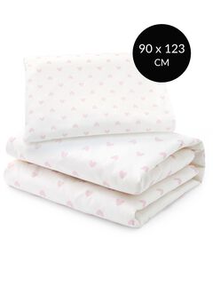 Optimum Temp. Antibacterial Summer Quilt-Love, White, hi-res