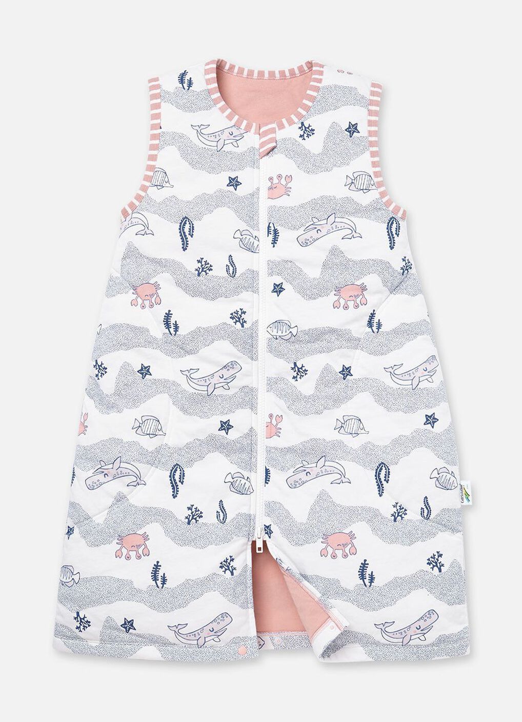 Lightweight Optimum Temp. Sleep Suit Ocean World, Coral, hi-res image number 0