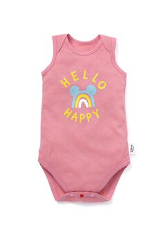 Baby Cotton Mesh Sleeveless Bodysuit 2 Pack, Fuschia, hi-res