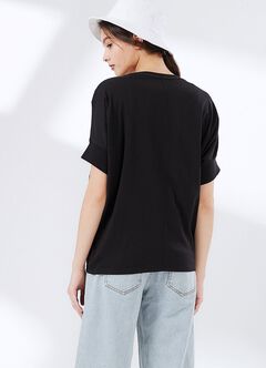 Disney Lag Minnie Maternity & Nursing Top, Black, hi-res