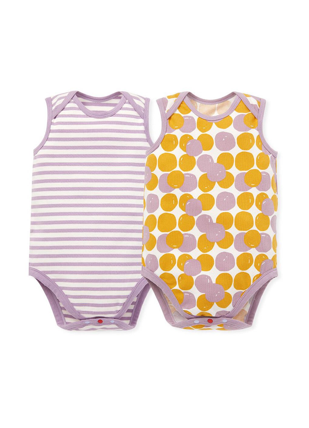 Taro Ball Baby Cotton S/L Bodysuit 2 Pcs Pack, , hi-res image number 0