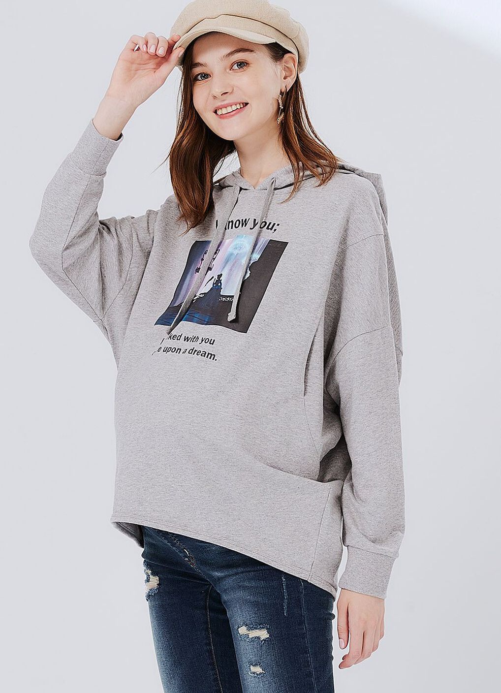 Disney Princess Maternity & Nursing Hoodie, Silver, hi-res image number 3