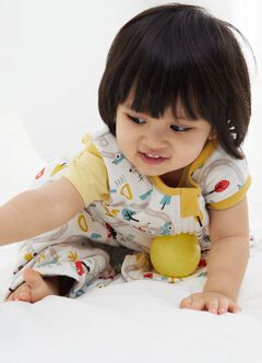 Lightweight Optimum Temp. Sleep Suit-Jungle Bumper Car, Mustard, hi-res