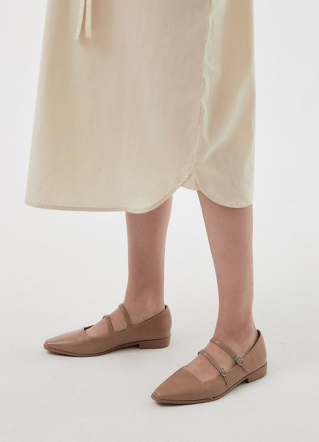 Cotton Maternity & Nursing Shirt Dress, Cream, hi-res image number 2