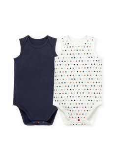 Baby Cotton Sleeveless Bodysuit 2 Pack, , hi-res