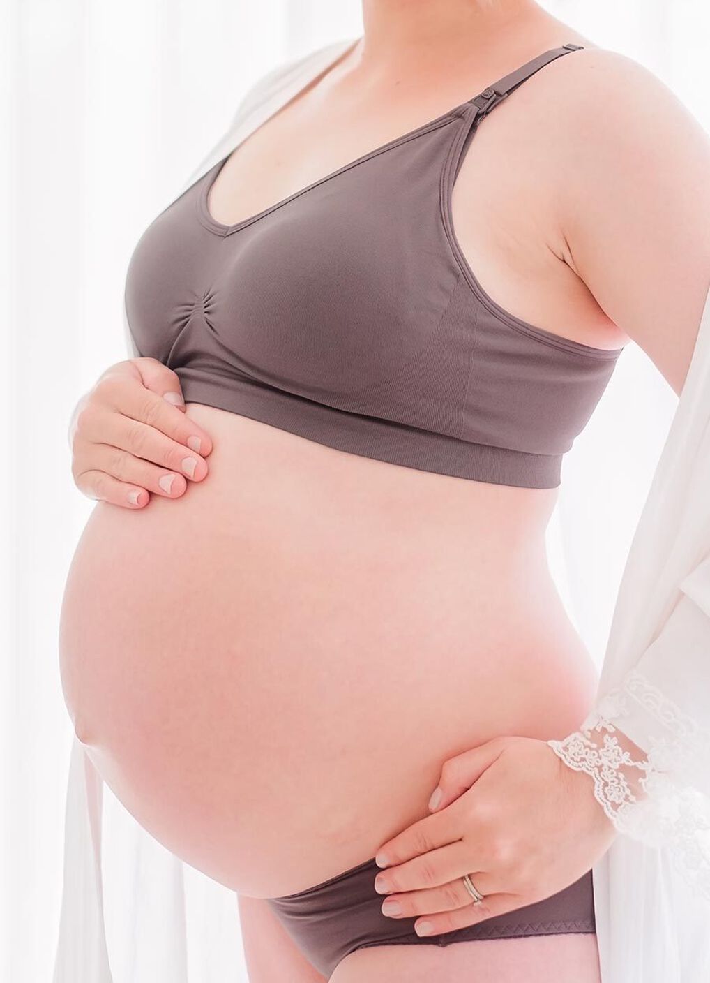 Ultra Breezy Seamless Maternity & Nursing Bra, Dusty Purple, hi-res image number 4