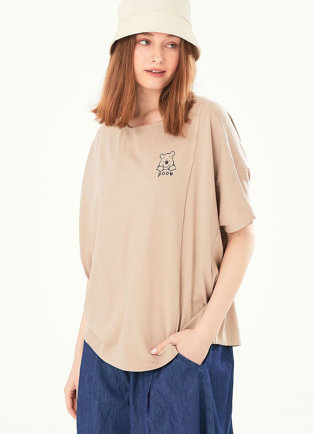 Disney Winnie The Pooh Maternity & Nursing Top, Khaki, hi-res image number 0