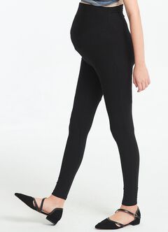 Maternity Yoga Pants, Black, hi-res