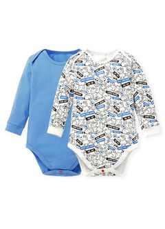Label Peppa Pig Baby Cotton L/S Bodysuit 2 Pcs Pack, Blue, hi-res