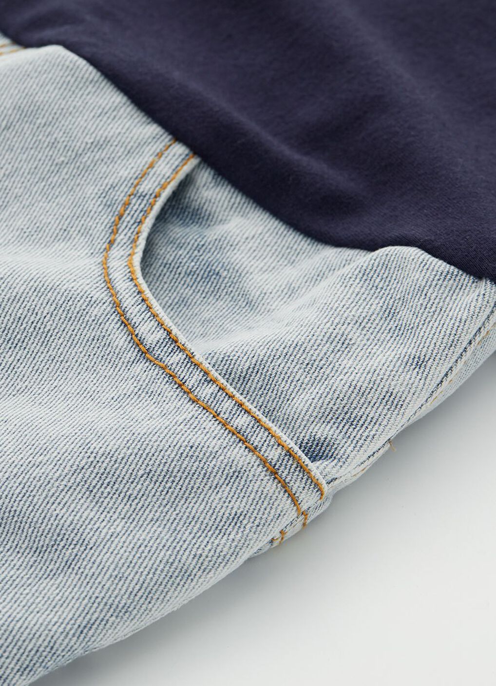 Raw Hem Maternity Denim Shorts, Light Blue, hi-res image number 6