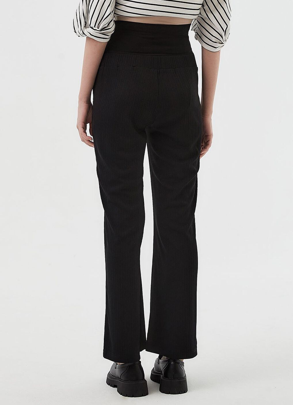 Pleated Maternity Straight Leg Pants, Black, hi-res image number 4
