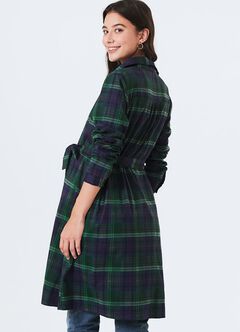 Classic Plaid Maternity & Nursing Shirt Dress, , hi-res