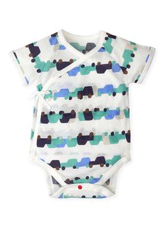 Baby Cotton Mesh Short Sleeve Bodysuit 2 Pack, Sage Green, hi-res