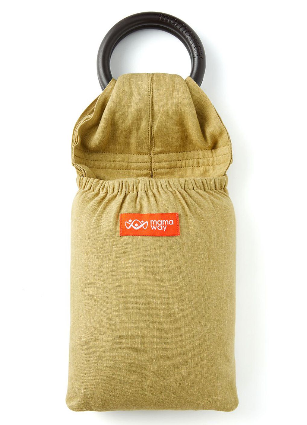 Solid Linen Baby Ring Sling, Olive, hi-res image number 3