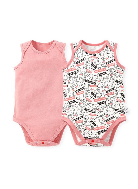 Label Peppa Pig Baby Cotton S/L Bodysuit 2 Pcs Pack