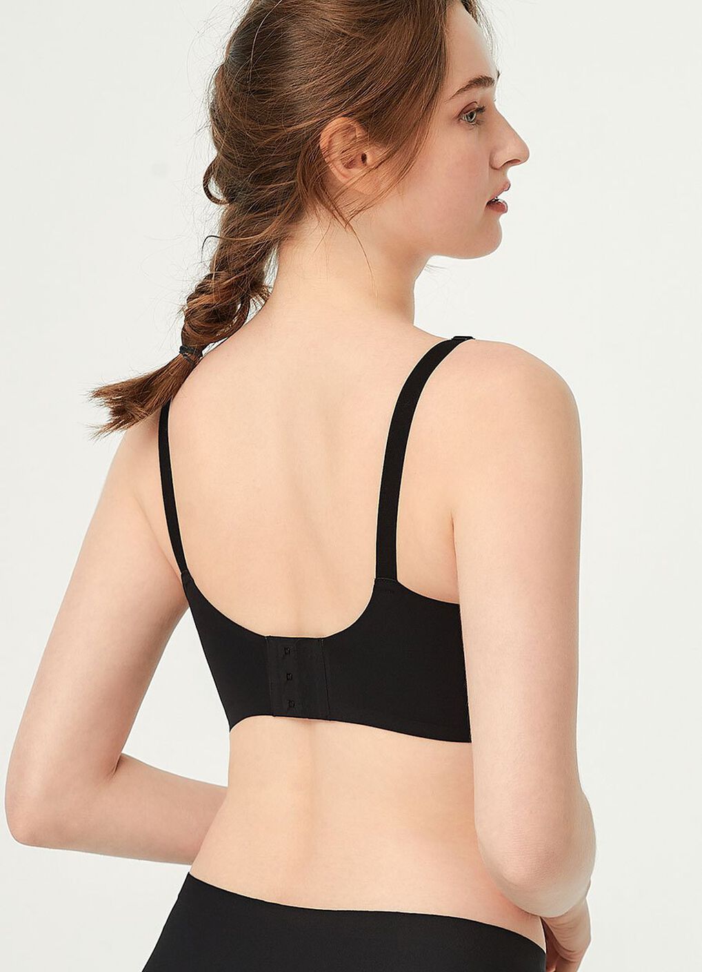 Silky Lace Seamless Maternity & Nursing Bra, Black, hi-res image number 3