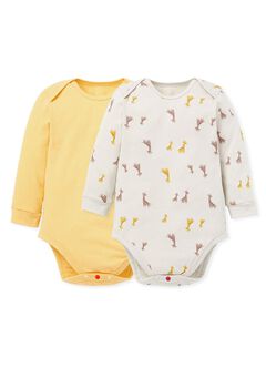 Giraffe Baby Cotton L/S Bodysuit 2 Pack, , hi-res
