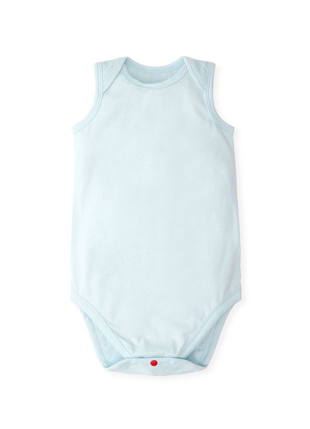Baby Cotton Sleeveless Bodysuit 2 Pack, Light Blue, hi-res image number 1