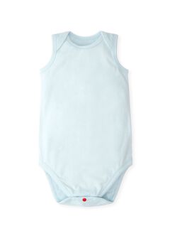 Baby Cotton Sleeveless Bodysuit 2 Pack, Light Blue, hi-res