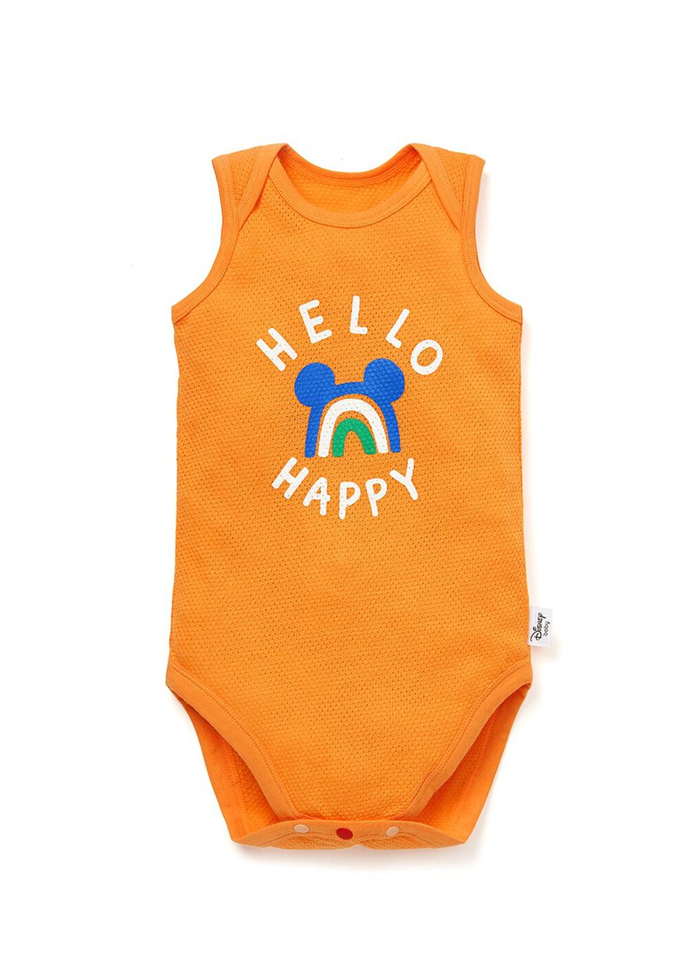 Baby Cotton Mesh Sleeveless Bodysuit 2 Pack, Orange, hi-res image number 3