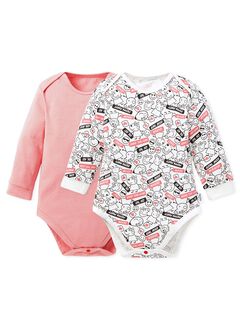 Label Peppa Pig Baby Cotton L/S Bodysuit 2 Pcs Pack, , hi-res