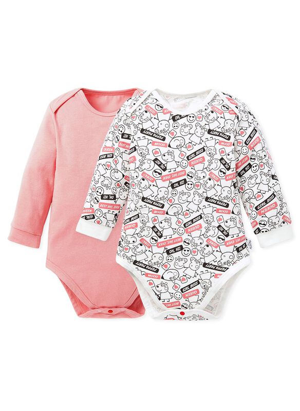 Label Peppa Pig Baby Cotton L/S Bodysuit 2 Pcs Pack