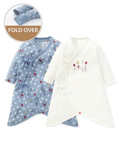 Disney Winnie The Pooh Newborn Cotton L/S Romper 2 Pcs Pack, , hi-res