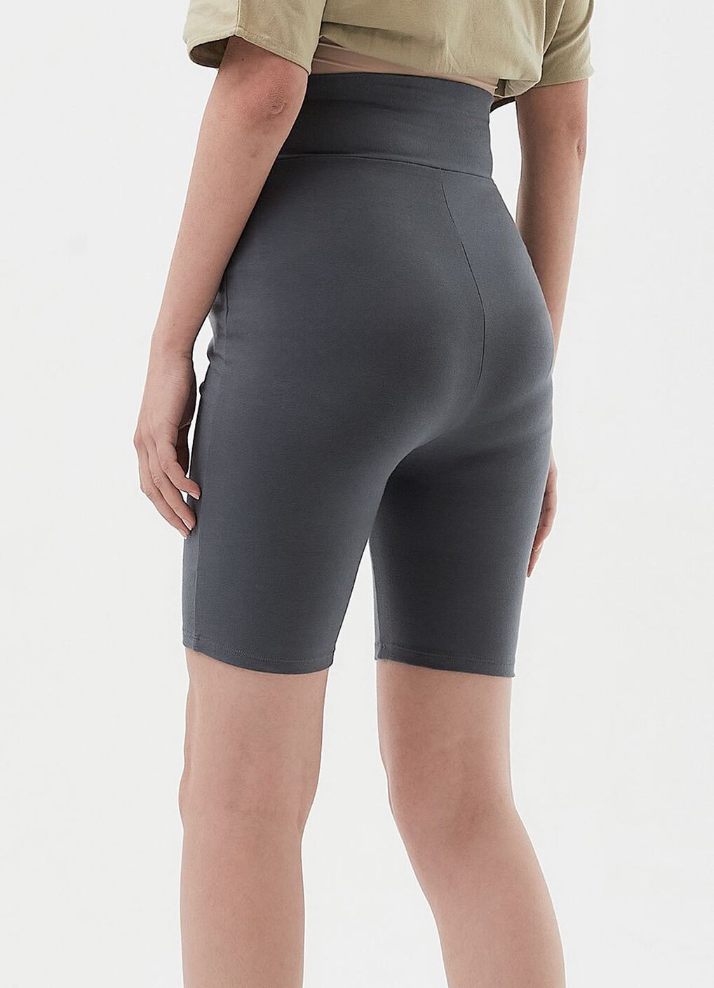 Ultra-Stretch Maternity Biker Shorts, Sage, hi-res image number 3