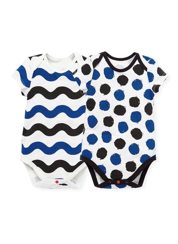 Baby Cotton Short Sleeve Bodysuit 2 Pack