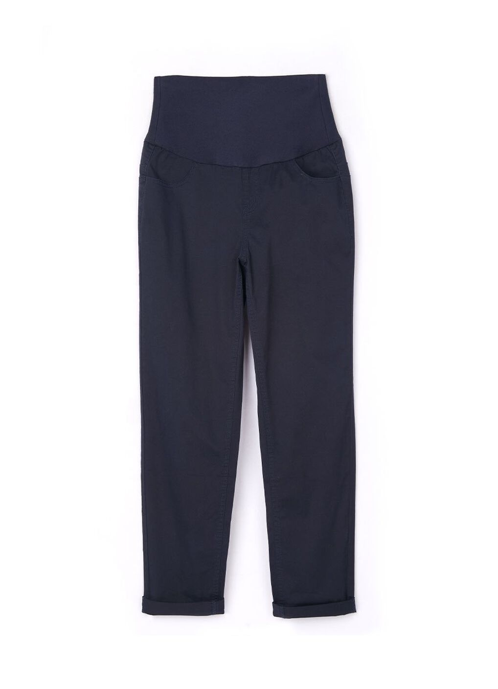 Cotton Maternity Slim Pants, Navy, hi-res image number 4